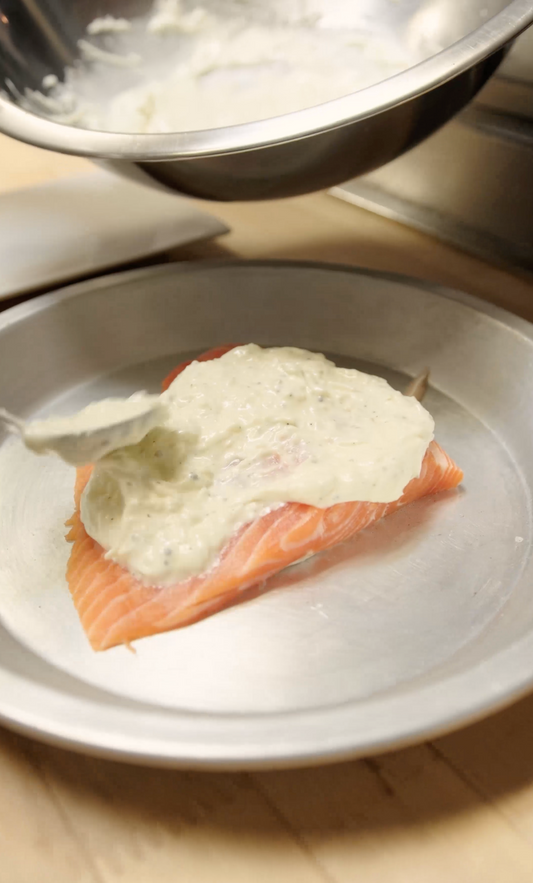 Saumon (ou truite) en croûte de parmesan